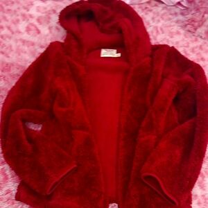 Faded Glory Red Fluffy Jacket